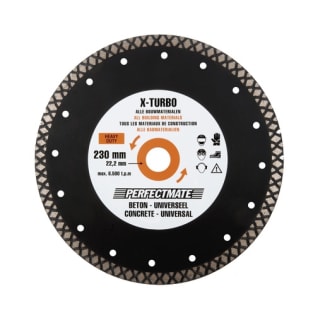 Product afbeelding voor Perfectmate Diamantzaagblad X-Turbo 230x22.2mm Universeel 1st