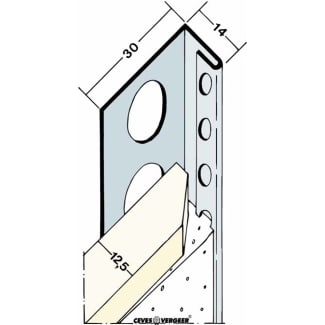 Product afbeelding voor Stucstopprofiel 1131S 300cm 14mm Wit