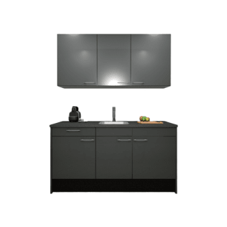 Product afbeelding voor Procasa Keuken 170cm Compleet Dark Grey Inclusief Onderbouw Koelkast