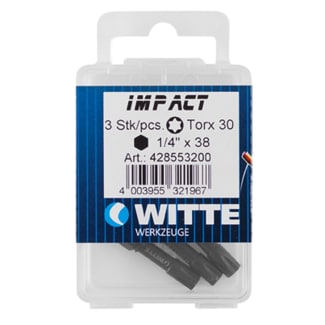 Product afbeelding voor Witte Bit Impact T15 3-Delig