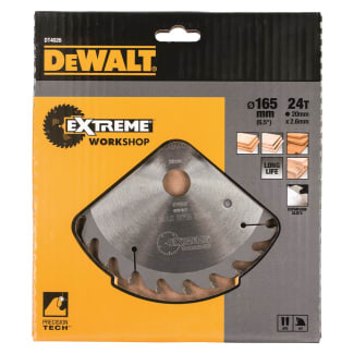 Product afbeelding voor DeWALT Cirkelzaagblad Extreme DT4026QZ 165x20mm 24tands Wisseltand