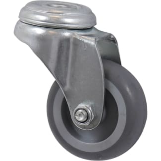 Product afbeelding voor Kelfort Zwenkwiel Met Glijlager 75mm 60kg Met Boutgat Elektrolytisch Verzinkt Grijs