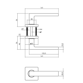 Product afbeelding voor Intersteel Deurkruk Hera Op Rozet 10mm Zamak Antracietgrijs