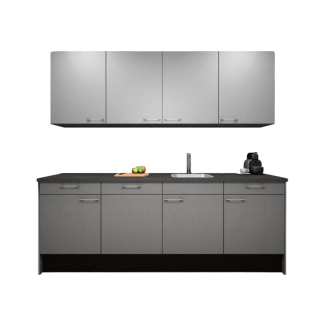 Product afbeelding voor Procasa Keuken 240cm Compleet Grey Spoelbak Rechts Uit Midden Met Geintegreerde Vaatwasser