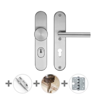 Product afbeelding voor Skantrae Hang&Sluitwerkpakket 42 231 L3 RVS Metis Ovaal Sleutelbediend Meerpuntssluiting En 4x AXA Scharnier