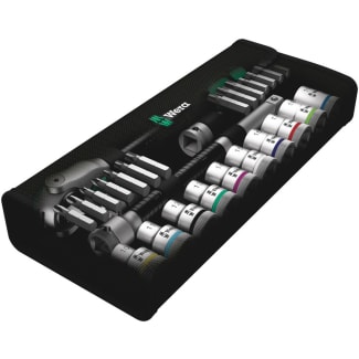 Product afbeelding voor Wera Ratelset 8100 SC 6 Zyklop Speed 1/2" Metrisch 28-Delig