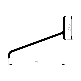 Product afbeelding voor AluArt Lekdorpel 50mm 3m