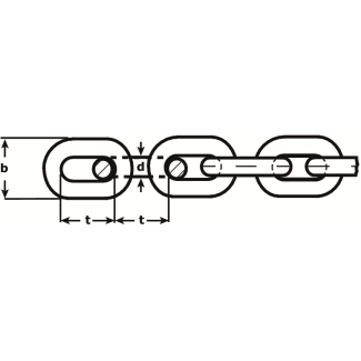 Product afbeelding voor DX Scheepsketting 6mm Type 766 Verzinkt