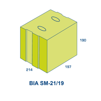 Product afbeelding voor BIA Stootvoegloos Metselblok Grindbeton SM21/19 Klinker 197x214x190mm Vuilwerk