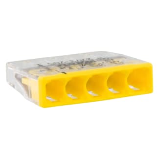 Product afbeelding voor Wago Lasklem 5-polig Transparant/Geel 100st
