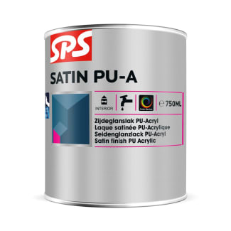 Product afbeelding voor SPS Satin PU-A Acryllak Zijdeglans Binnen 750ml RAL9010