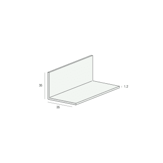 Product afbeelding voor Heering Hoekprofiel 35x35x1.2mm 275cm Wit