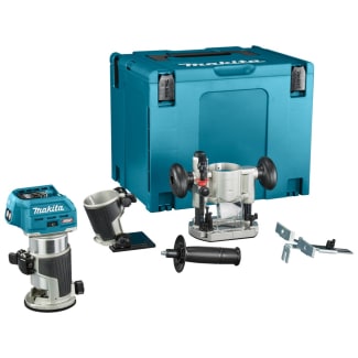 Product afbeelding voor Makita Accu Boven-/Kantenfrees RT001GZ10 XGT 40V Max Met Diverse Voeten Zonder Accu En Lader In Mbox