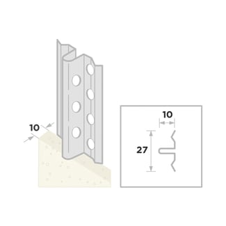 Product afbeelding voor Ripstaal Guide Profiel 1105 250cm 10mm Aluzink