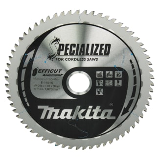 Product afbeelding voor Makita Afkortzaagblad 216x30mm E-16916 63Tands Efficut Aluminium