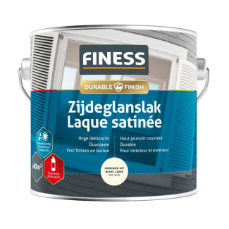 Product afbeelding voor Finess Zijdeglanslak Binnen/Buiten 2,5L Gebroken Wit RAL9010
