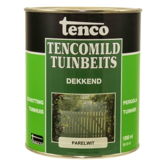 Product afbeelding voor Tencomild Tuinbeits Dekkend 1L Parelwit