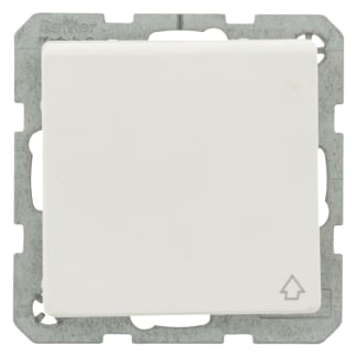 Product afbeelding voor Berker Q1 Inbouw Contactdoos Met Klep 1-Voudig Randaarde Polarwit