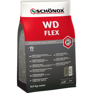 Product afbeelding voor Schönox WD-Flex Voegmortel 5kg Zilvergrijs