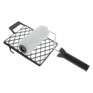 Product afbeelding voor Budgetline Muurverfset 18cm Compleet Met Rooster En Roller 3-Delig