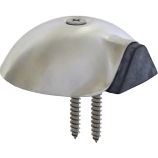Product afbeelding voor Oxloc Deurbuffer Vloer 27x84mm Bolrond RVS/Rubber Zilver/Zwart