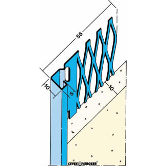 Product afbeelding voor Stucstopprofiel 1231 250cm 10mm Verzinkt