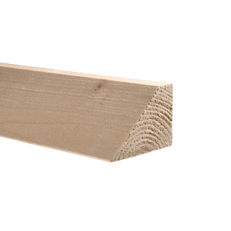 Product afbeelding voor Vuren C Mastiekrib Halve 75x75mm 420cm FSC Mix Credit