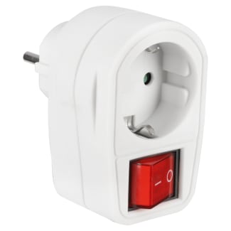 Product afbeelding voor Q-Link Stekker Met Schakelaar Verlicht 10/16A Randaarde Wit