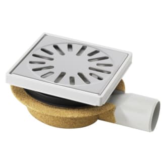 Product afbeelding voor ABS Afvoerput 150x150mm Zijaansluiting  RVS Rooster 4016A Bezand Horizontaal en Vertikaal Verstelbaar