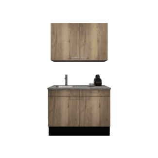 Product afbeelding voor Procasa Keuken 120cm Compleet Mountain Oak Spoelbak Links