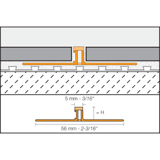 Product afbeelding voor Schlüter DILEX-BWS Bewegingsvoegprofiel 11mm 250cm PVC/CPE Grafietzwart BWS110GS