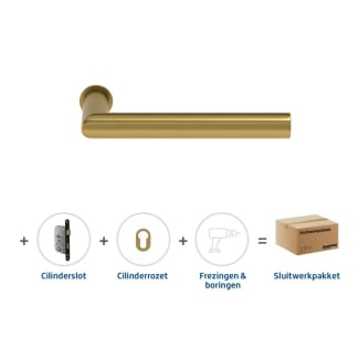 Product afbeelding voor Skantrae Hang&Sluitwerkpakket 923 Orbit 19 Minimal + Cilinderrozet + Cilinderslot Messing