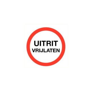 Product afbeelding voor Bord Uitrit Vrijlaten 200mm Polypropyleen