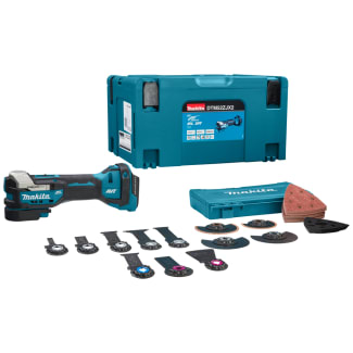 Product afbeelding voor Makita Accu Multitool DTM52ZJX2 18V Zonder Accu En Lader Met Accessoireset In Mbox