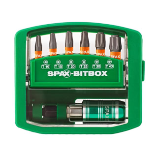 Product afbeelding voor Spax Bitset 25mm T-Star Plus TX10-40 Inclusief Bithouder 6-Delig In Cassette
