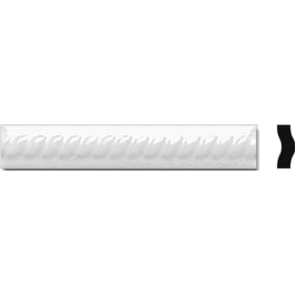 Product afbeelding voor Strip Modernista Trenza Blanco 2,5x15cm Glanzend