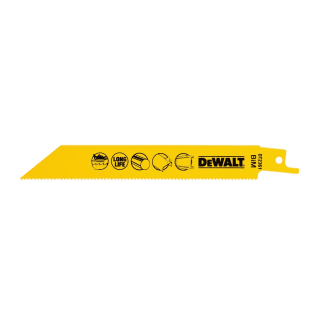 Product afbeelding voor DeWALT Reciprozaagblad DT2361QZ 152mm Voor Metaal 3-8mm 5st