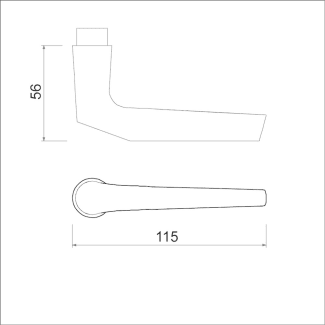 Product afbeelding voor AMI Deurkruk 354 Duimmodel 38/42mm Aluminium Zwart Paar