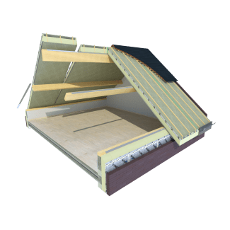Product afbeelding voor Unilin Roof DS Easy Airtight 12mm 120cm Rib 272mm Rc=10,0 CB Green