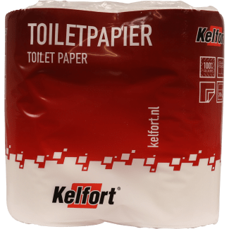 Product afbeelding voor Kelfort Toiletpapier 2-laags 4 Rollen Wit