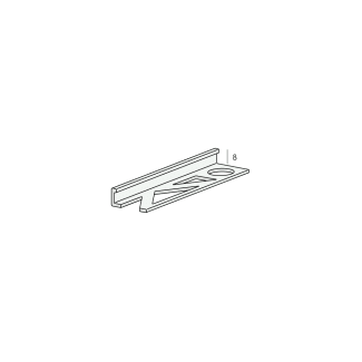 Product afbeelding voor Profloor Tegelprofiel Aluminium 8mm 300cm Aluminium Geanodiseerd