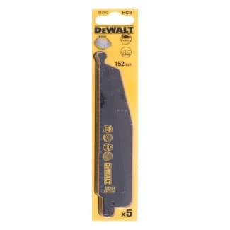 Product afbeelding voor DeWALT Reciprozaagblad DT2362QZ HCS 152mm 5st Hout Kunststof
