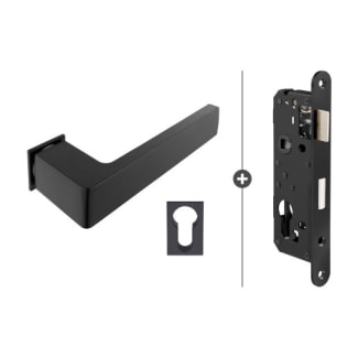 Product afbeelding voor Skantrae Hang&Sluitwerkpakket 830SSL Met Cilinderslot Deurkrukken Cilinderrozet Dayton Minimal Zwart