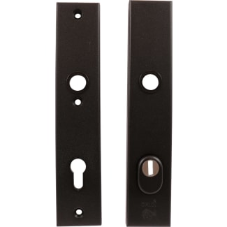 Product afbeelding voor Oxloc Veiligheidslangschild Recht Met Kruk-/Profielcilindergat 251x50mm PC92 Aluminium Zwart SKG3