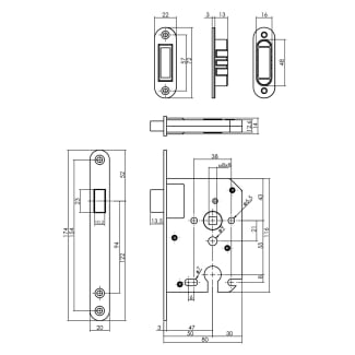 Product afbeelding voor Intersteel Dag- En Nachtslot Magnetisch PC55 Doornmaat 50mm Staal Zwart