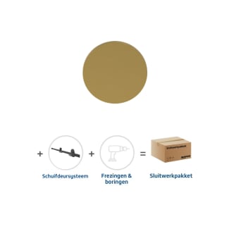 Product afbeelding voor Skantrae Hang&Sluitwerkpakket 2186 Orbit De Urknop + Foxtrot Schuifsysteem Messing