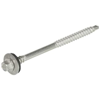 Product afbeelding voor Sandwichpaneelschroef 7/6.5x100mm Zeskantkop SW-8 BP-2 Ring 19mm RVS A2 Voor Hout 20st