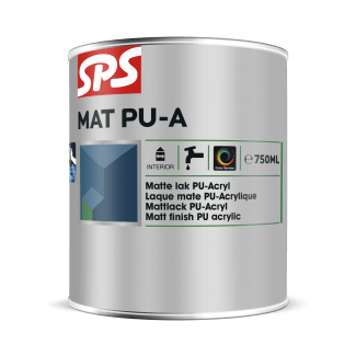 Product afbeelding voor SPS Mat PU-A Acryllak Binnen 750ml Wit