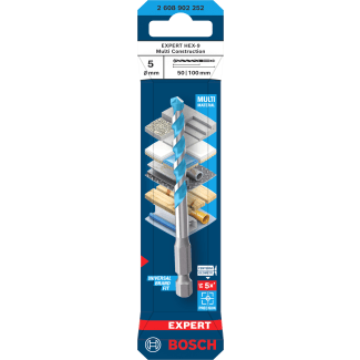 Product afbeelding voor Bosch Universeelboor Hex-9 5x50x100mm Multi-Construction Expert