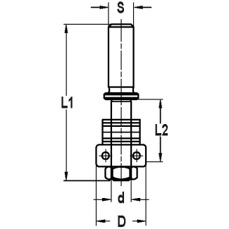 Product afbeelding voor Trasco Spindel Opname 6.35mm Met Geleidelager 15.9mm Aansluiting 8mm
